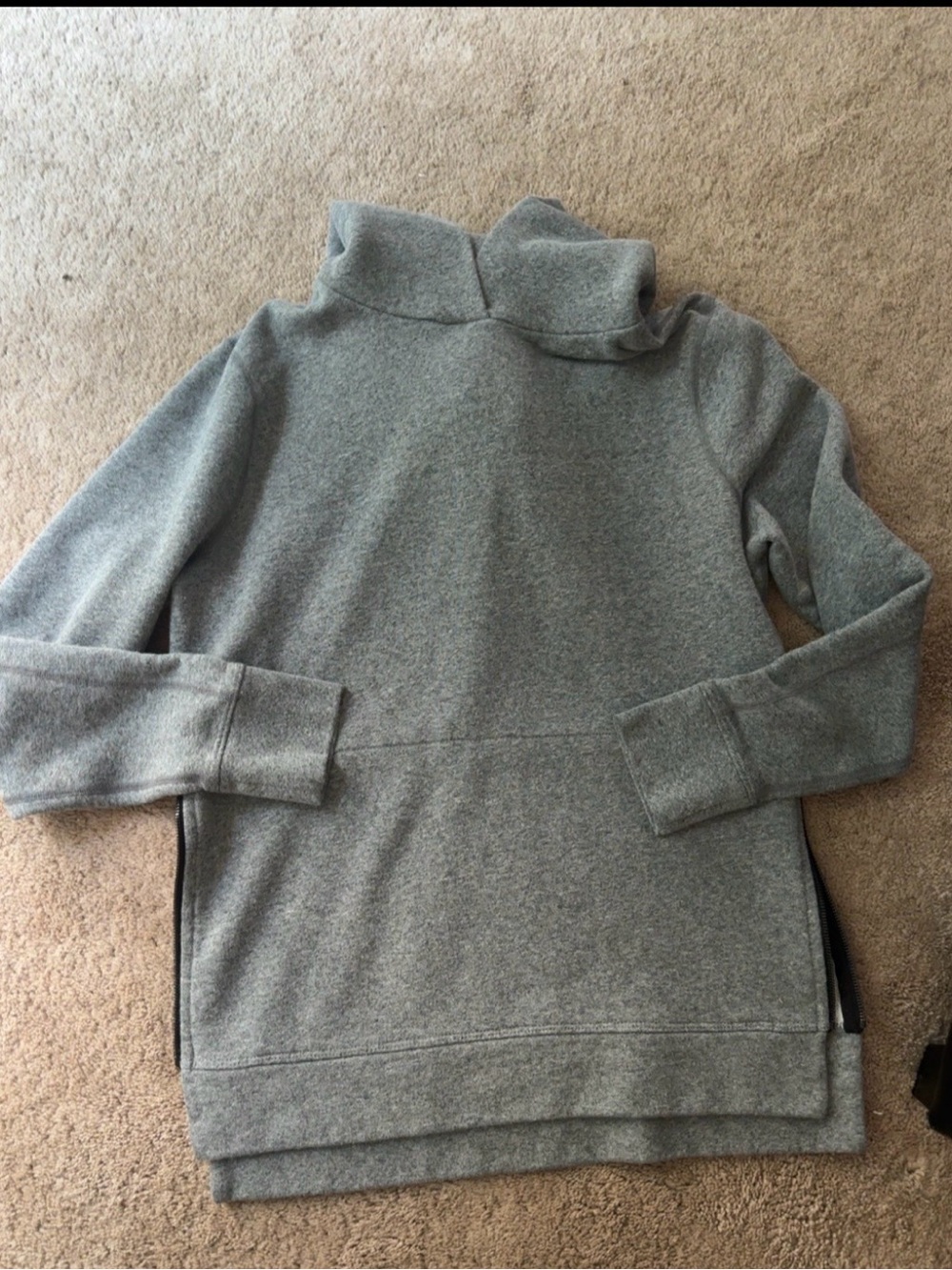 John Elliott Villain Hoodie size 3 (large) w side zip in heather grey - Picture 2 of 4